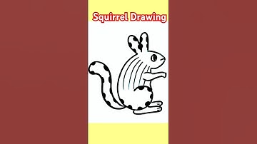 Squirrel Drawing Easy from number 6 | गिलहरी का चित्र बनाये आसानी से |