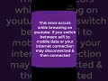 Invalid response received #youtube #error #android #mobile