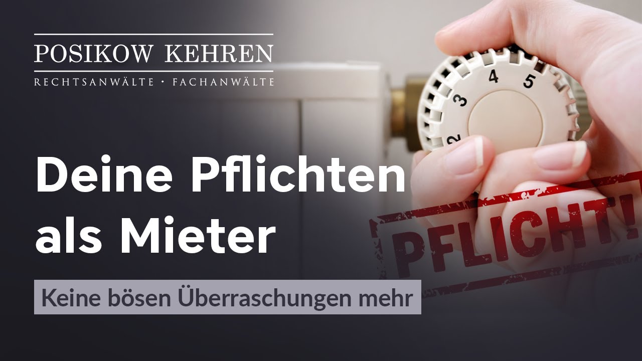 5 alltägliche Dinge - Diese Pflichten musst Du als Mieter kennen!