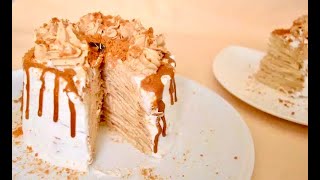 Biscoff Lotus crepe cake| how to make a crepe cake|bellyupcooking