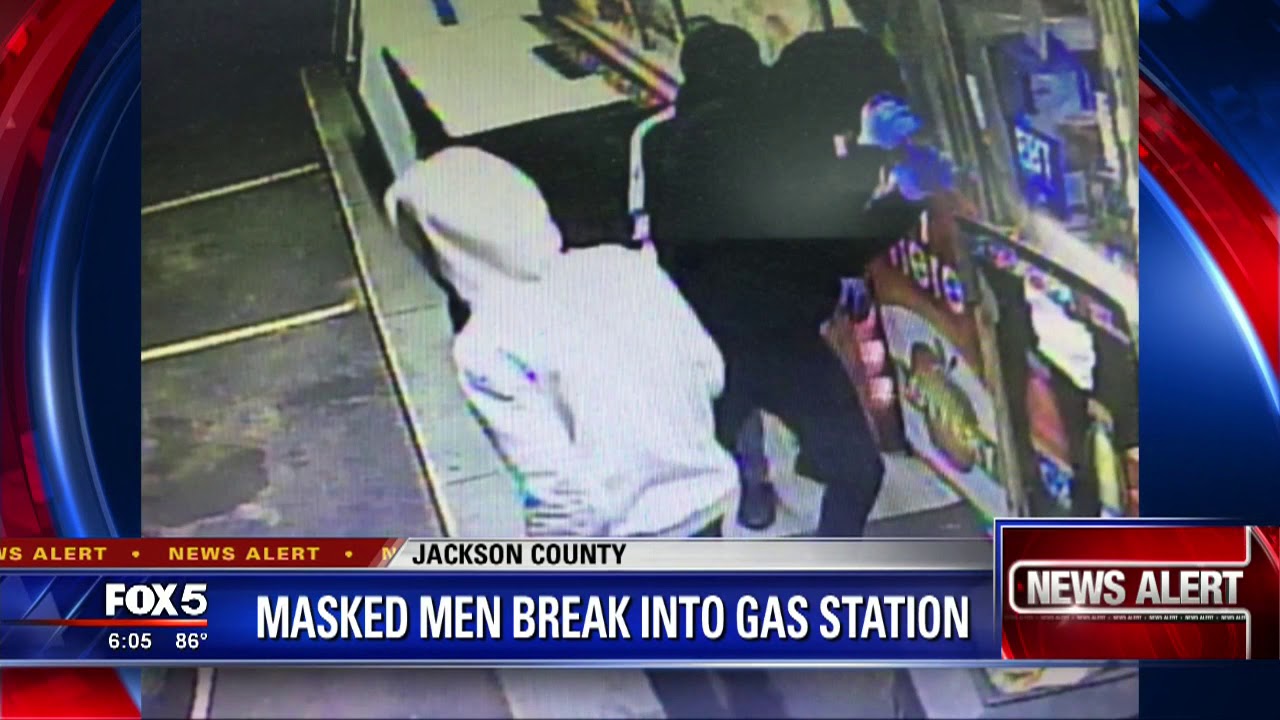Masked men break into gas station