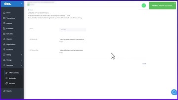 Create API Credentials in Dex