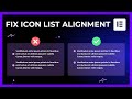 Fix Icon List Widget Alignment In Elementor