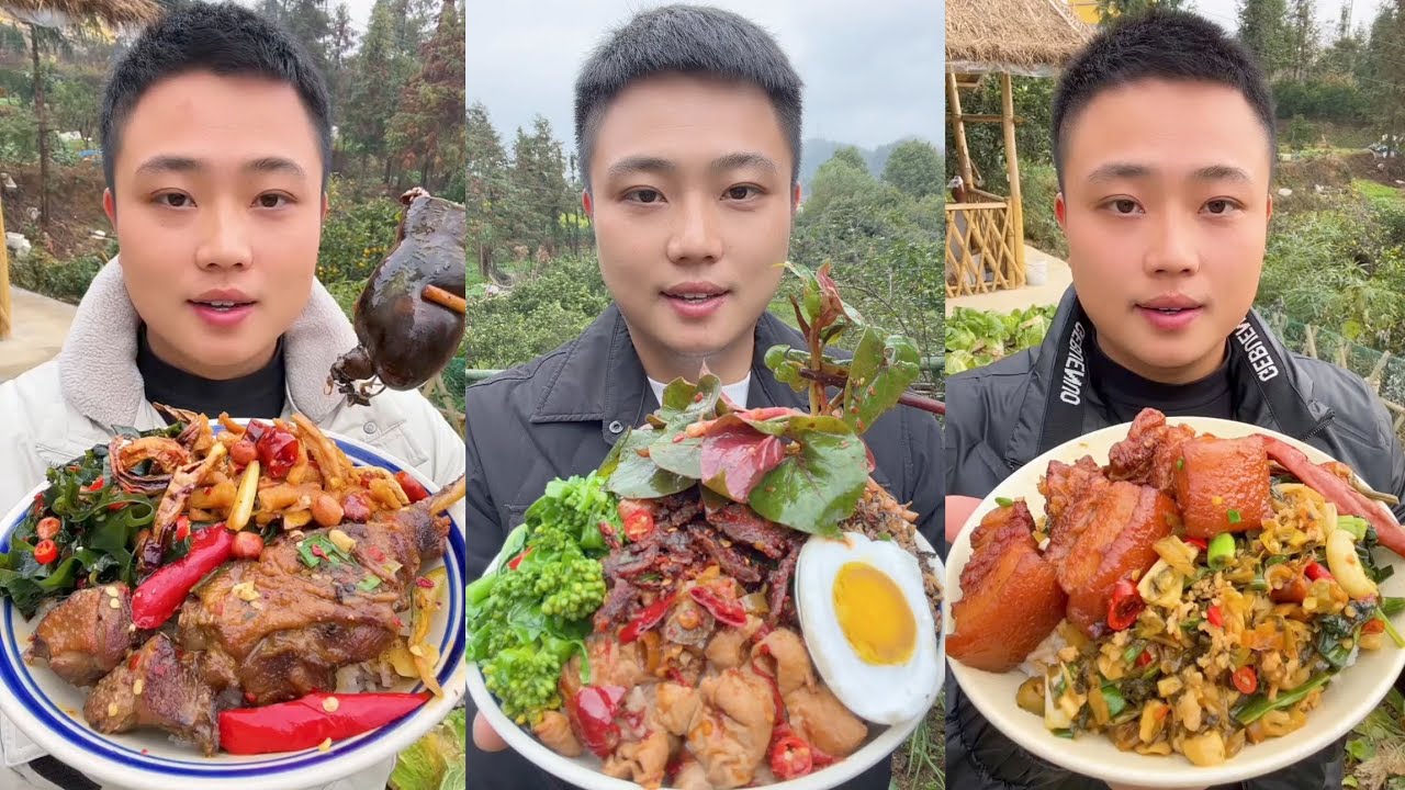 Mukbang #150:Eat spicy 🥵🔥 braised pork belly rib belly boil #mukbang #yummy #delicious