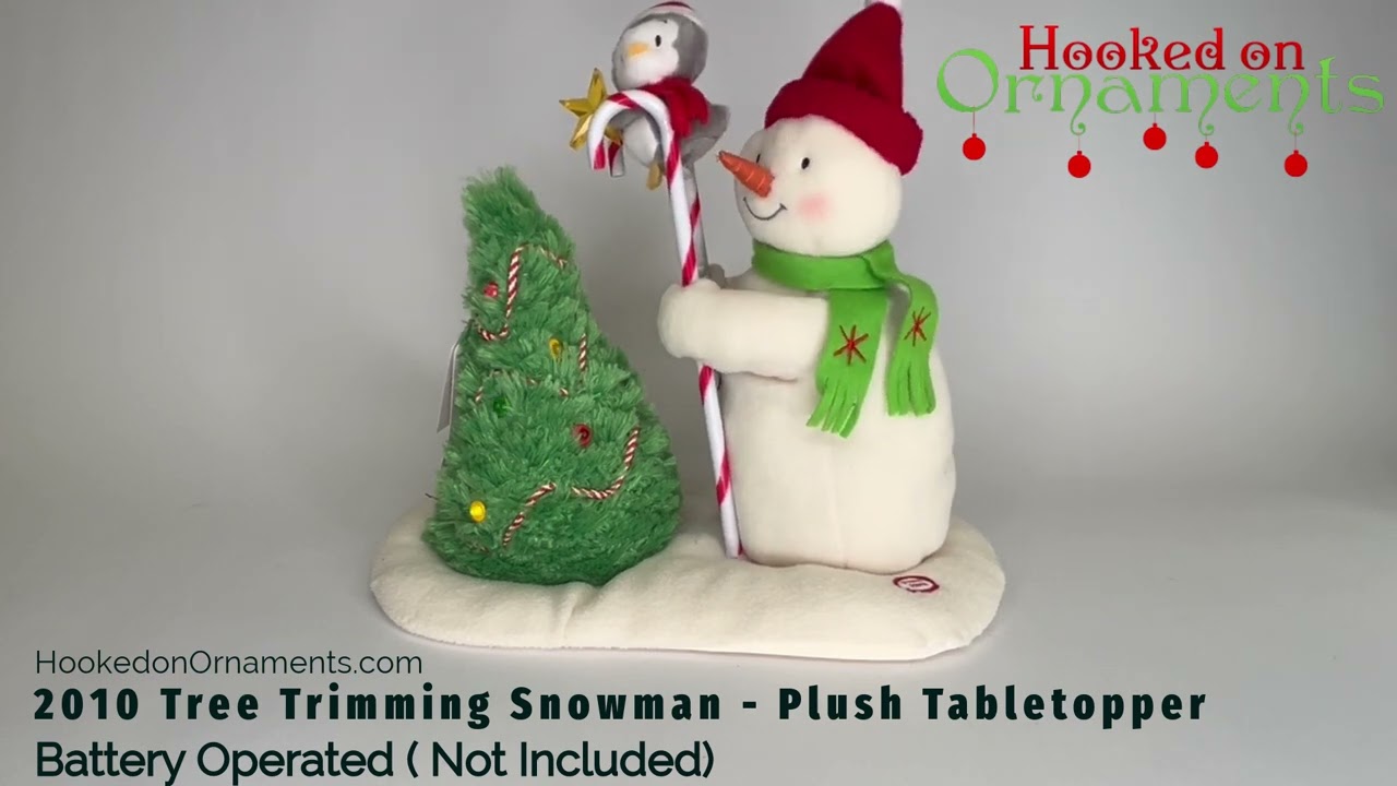 2010 Tree Trimming Snowman Musical Plush - YouTube display picture 1