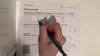 MBF3C - 7.2 Zero & Negative Exponents