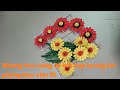 Khung hoa vàng đỏ kết hợp trang trí phòng làm việc T2
