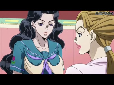 Anime Yuri Moments Scenes 3 Jojo S Bizarre Adventure Yukako Yamagishi X Aya Tsuji 