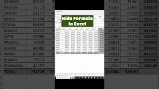 How to hide Formula in MS Excel 2021? | excel tricks #excel #shorts