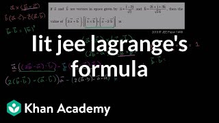 IIT JEE Lagrange's Formula