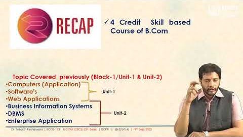 IGNOU Live Session on "General Data Protection Regulation" for BCOS-183, B.Com (CBCS) Students