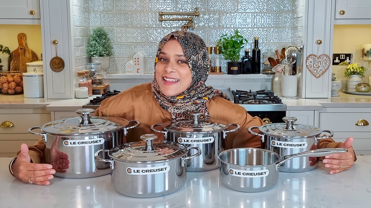 Le Creuset Signature Stainless Steel 5 Piece Pan Set Unboxing