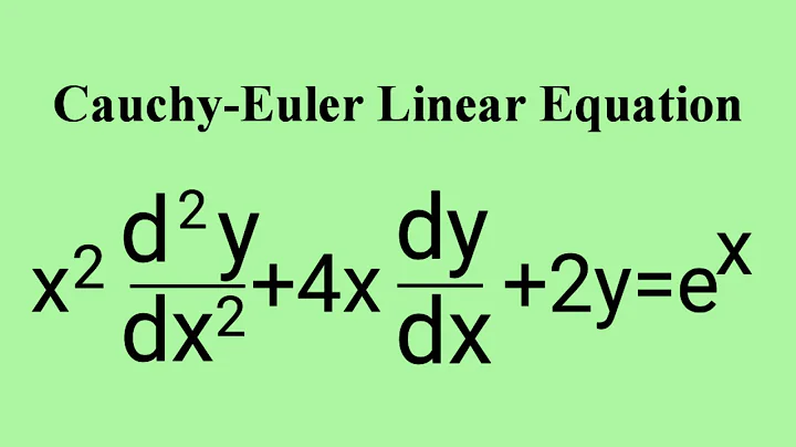 x^2d^2y/dx^2+4xdy/dx+2y=e^x #CauchyEulerLinearEquation L920