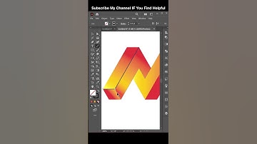 Cool M 3D Logo Design | #illustrator #speedart #logo #shorts