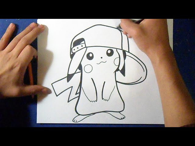 Cómo dibujar a Pikachu con Gorra | how to draw Pikachu - thptnganamst.edu.vn