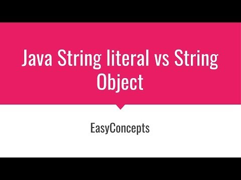 String Literal vs String Object | Difference between String literal and String object (Java)