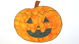 How to Draw a Halloween Jack O Lantern