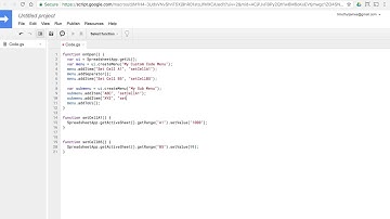 Working with Menus: Introduction to Programming with Google Sheets 16-B