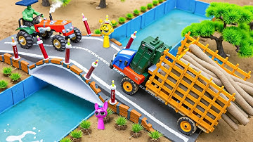 DIY Mini Tractor Build a Boat Bridge Using Metal Railing‪ construction since project