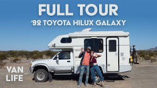 FULL TOUR! Van Life in a rare 4x4 '92 Toyota Hilux Galaxy RV