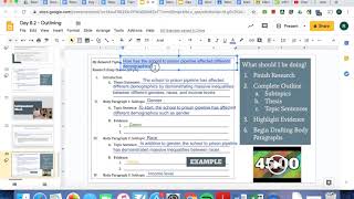 Selecting Evidence & Beginning to Draft - Mass Incarceration Essay