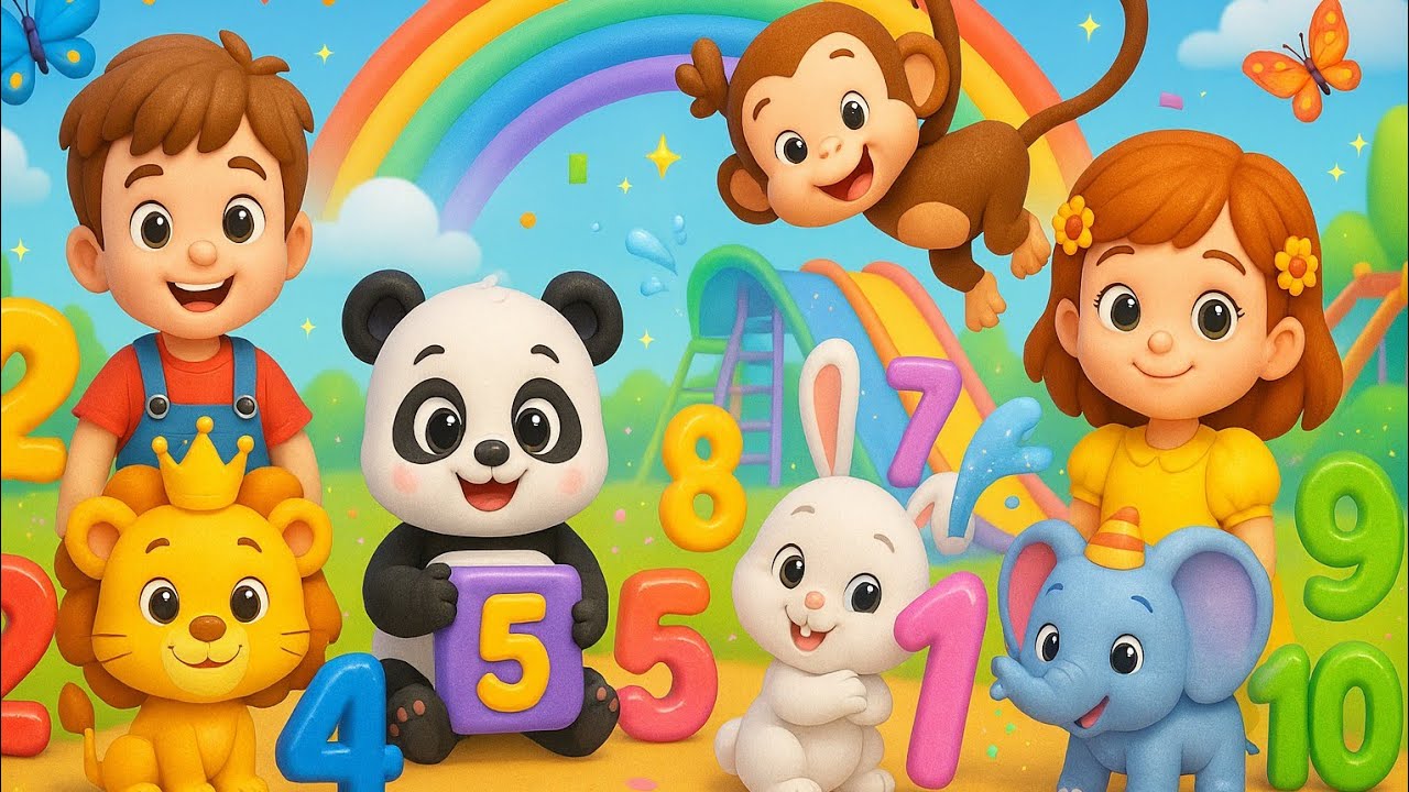 Animals Counting Song | Kinderfun - Nursery Rhymes & Kids Songs