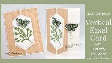 Vertical Easel Card with Butterfly Brilliance