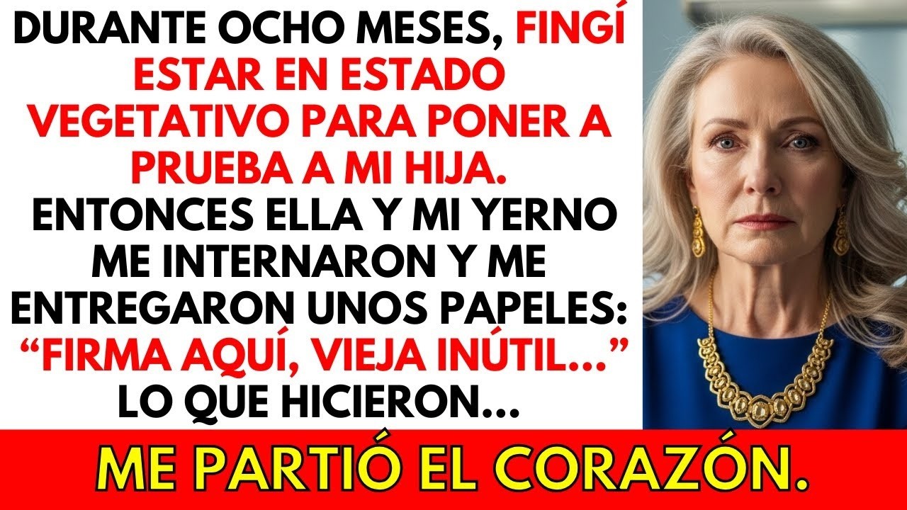 Fingí estar en estado vegetativo para poner a prueba a mi hija y a mi yerno.Lo que presencié…