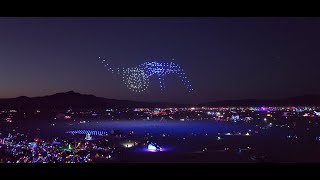 DRIFT & Friends aerial performance with 1000 drones at Burning Man 2022