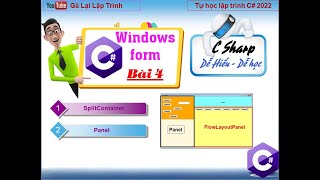 4. [Winform C# 2022] Panel - SplitContainer - winforms C# 2022 step by step for beginners - tuhoc.cc Wealth
