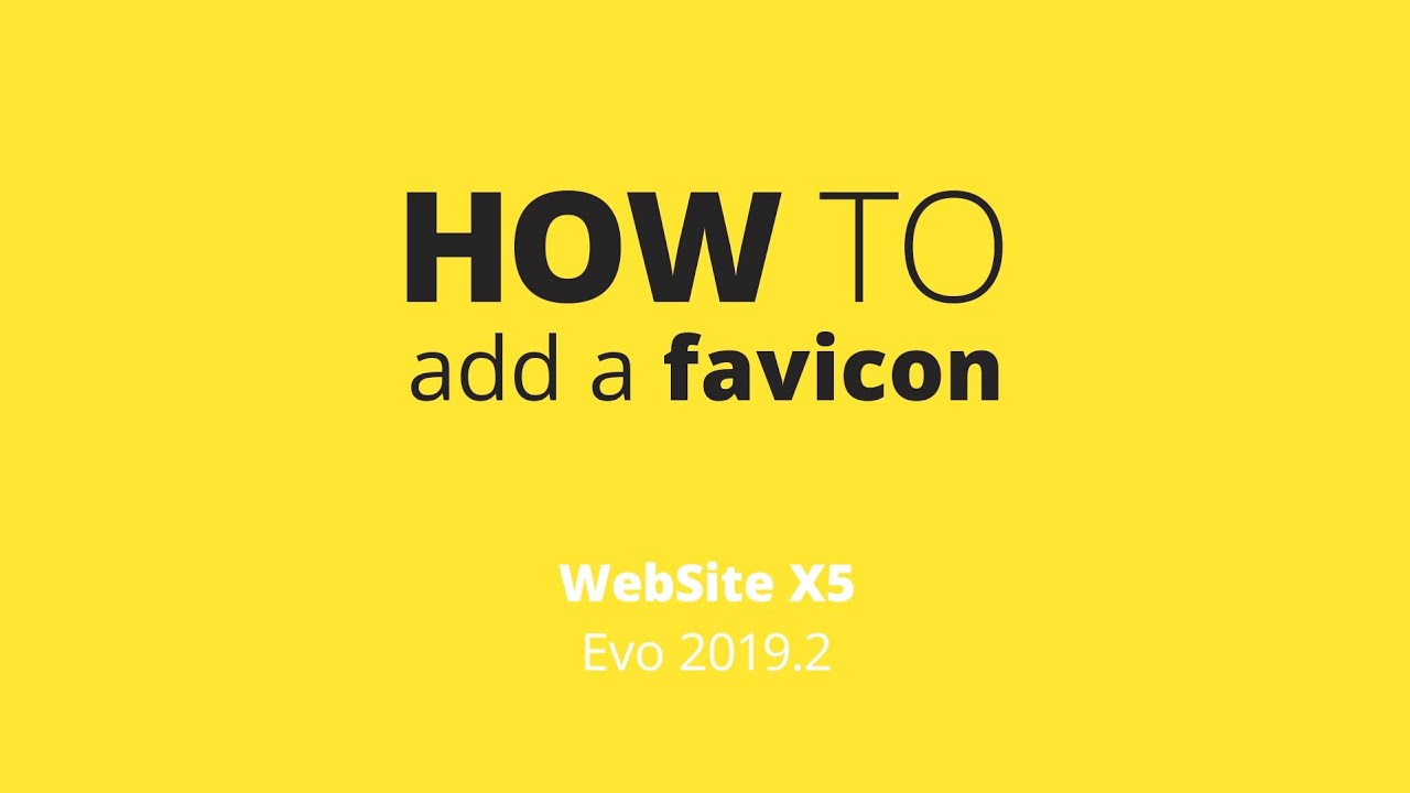 How to ADD A FAVICON in WebSite X5 - YouTube