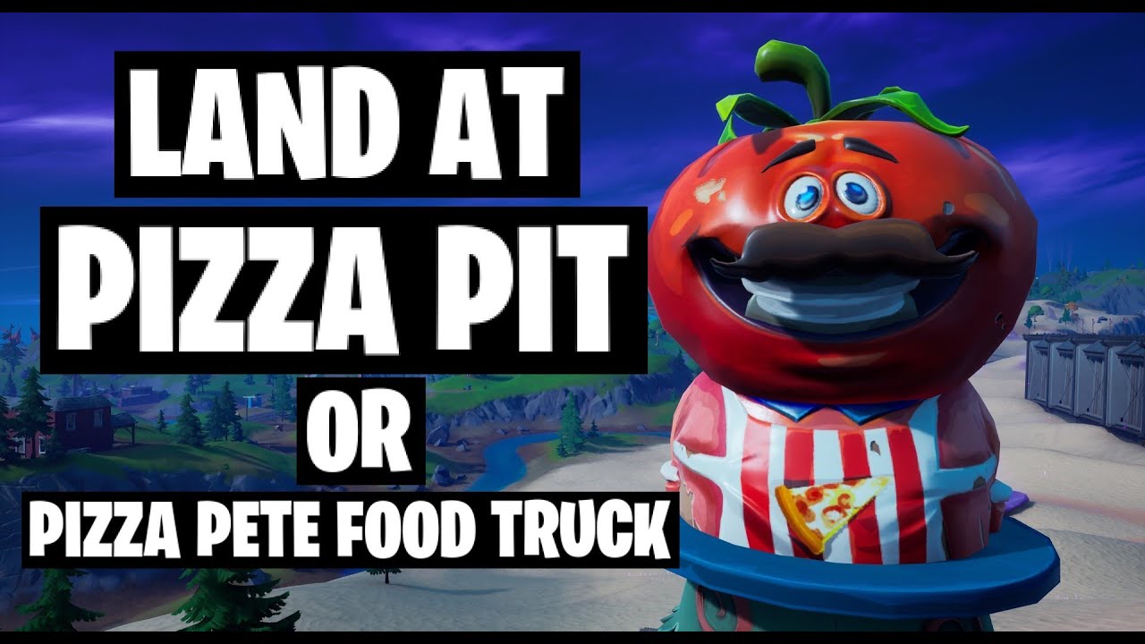 Land at PIZZA PIT or Pizza Pete Food Truck - Fortnite Season 5 Quick Challenge Guide! (Location)