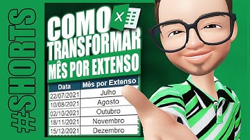 COMO TRANSFORMAR MÊS POR EXTENSO NO EXCEL #shorts