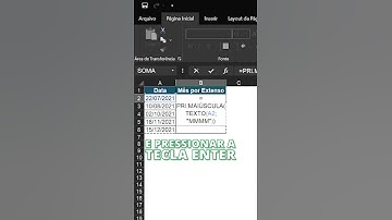 COMO TRANSFORMAR MÊS POR EXTENSO NO EXCEL #shorts
