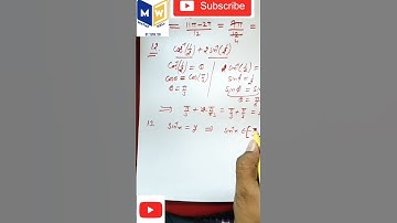 Q.13 Ex.2.1 Class 12 maths inverse of trigonometric functions #shorts #video #viral