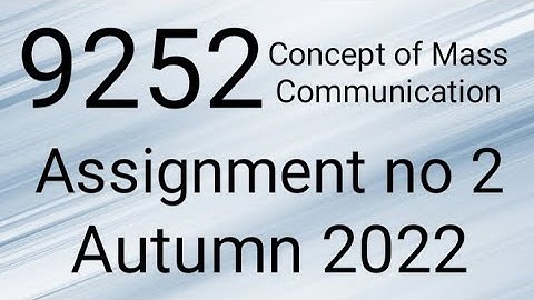 AIOU Code 9252 Solved Assignment No.2 Autumn 2022 #aiou #aiousolveassignments