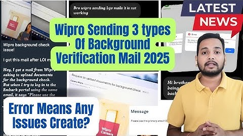Wipro Background Check Issues Mail | Embark Portal Login Issue | Primary Mail id Issue,Error Problem