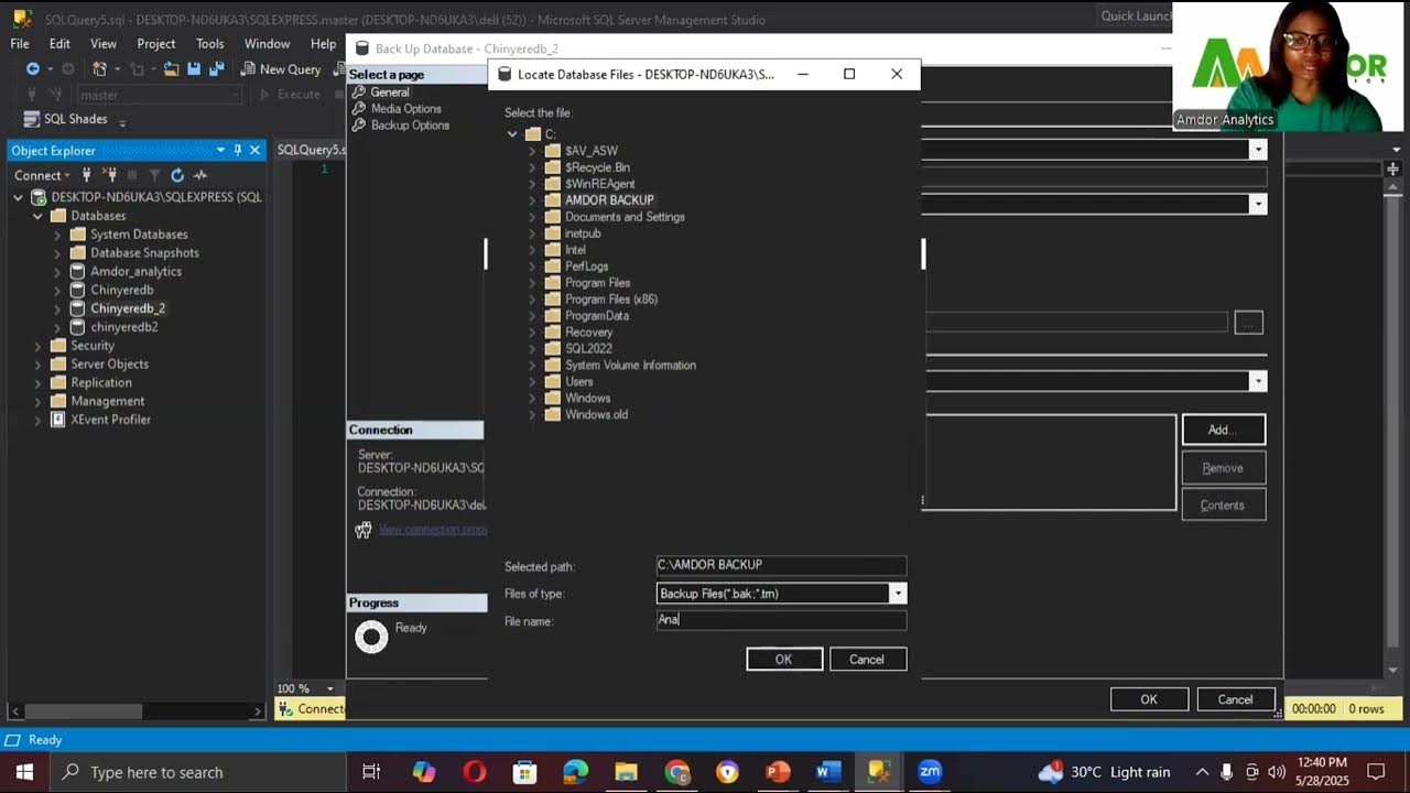 HOW TO BACKUP AND RESTORE DATABASE - YouTube