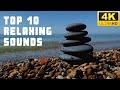 TOP 10 Relaxing Sounds For Sleep Stress Relief, Ocean Waves Sound, Crackling Fire Sound #chill