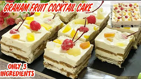 GRAHAM FRUIT COCKTAIL CAKE ONLY 3 INGREDIENTS BY HANNA COOKING