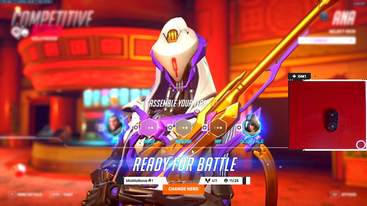 GALE SHOWS HIS ANA SKIN! OVERWATCH 2 TOP 500 SEASON 6