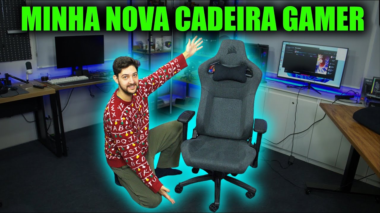 MINHA NOVA CADEIRA GAMER CORSAIR T3 RUSH