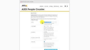 AXIS People Counter - Initial configuration