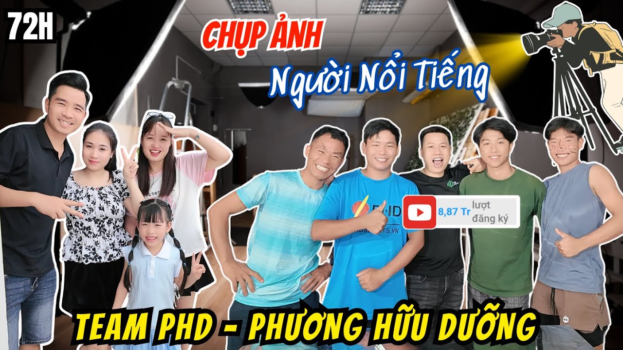 Thử Thách Chụp Ảnh Với Những Người Nổi Tiếng Team PHD - Phương Hữu Dưỡng | MiMi Và Mẹ Huế