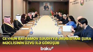 Ceyhun Bayramov Səudiyyə Ərəbistanı Şura Məclisinin Üzvü Ilə Görüşüb - Baku Tv