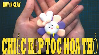 HƯỚNG DẪN NẶN ĐẤT NẶN THÀNH CHIẾC KẸP TÓC HOA THỎ VÔ CÙNG ĐẸP - Huyền Clay -  4K Video Quality