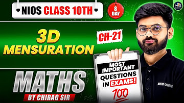 NIOS Class 10th Mathematics Most Important Questions with Answer | Tandav Batch Day 8th