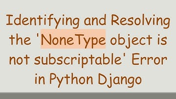 Identifying and Resolving the 