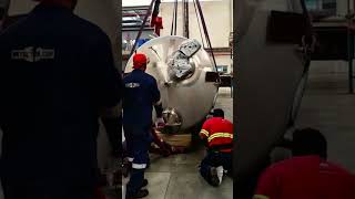 Our Team has been Installing a 11,000lt Stainless Steel Blending Vessel for the Chemical Industry.