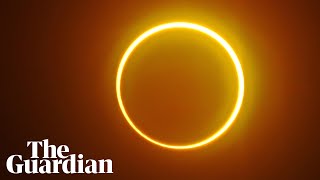 'Ring of fire' solar eclipse seen on Boxing Day